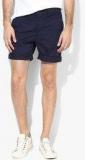 Topman Navy Blue Solid Shorts Men