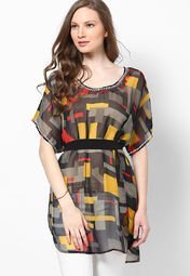 Tops And Tunics Black Printed Tunic women