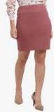 Trend Arrest Coral Solid Pencil Mini Skirt Women