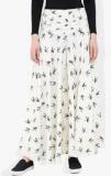 Trend Arrest Cream Printed Flared Skirt women