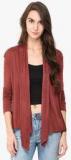 Trend Arrest Maroon Solid Shrug women