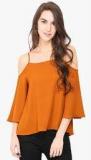 Trend Arrest Orange Solid Blouse Women