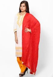 Tripti Silk Red Dupatta Women