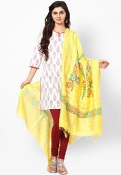 Tripti Silk Yellow Dupatta Women