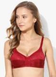 Triumph Maroon Self Pattern Non Wired Non Padded Bra women