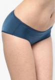 Triumph Navy Blue Solid Mid Waist Panty Women