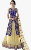 Triveni Sarees Beige Embellished Lehenga women