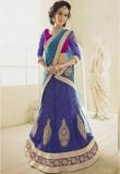 Triveni Sarees Blue Embroidered Lehenga women