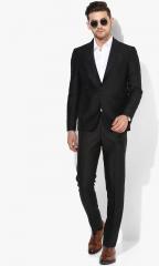 True Blue Black Solid Suit men