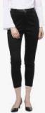 Tulsattva Black Solid Slim Fit Chinos Women