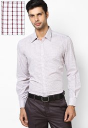 Turtle Checks Maroon Formal Shirt Men