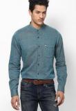 Turtle Solid Green Casual Shirt Men