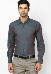 Turtle Solid Green Formal Shirt men