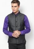 Turtle Solid Grey Waist Coat Men