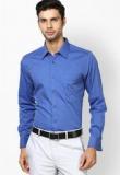 Turtle Solid Navy Blue Formal Shirt Men