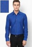 Turtle Solid Navy Blue Slim Formal Shirt Men