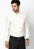 Turtle Solid Off White Formal Shirt Men