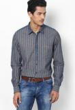 Turtle Striped Blue Casual Shirt Men