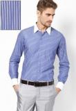 Turtle Striped Blue Formal Shirt Men