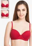 Tweens Pack Of 3 Red Solid Bras Women