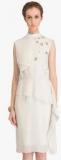 Twelve Am:pm Off White Coloured Embellished Shift Dress Women