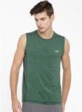 U S Polo Assn Active Green Solid Round Neck T Shirt Men