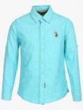 U S Polo Assn Aqua Blue Casual Shirt boys