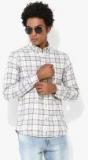 U S Polo Assn Beige Checked Regular Fit Casual Shirt men