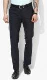 U S Polo Assn Black Slim Fit Checked Formal Trousers Men