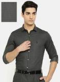 U S Polo Assn Black Slim Fit Self Design Formal Shirt Men