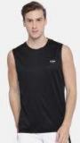 U S Polo Assn Black Solid Regular Fit Round Neck T Shirt men