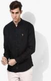 U S Polo Assn Black Solid Slim Fit Casual Shirt Men