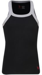 U S Polo Assn Black Square Neck Vest Men