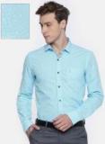 U S Polo Assn Blue & White Slim Fit Checked Formal Shirt Men