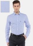 U S Polo Assn Blue Checked Slim Fit Formal Shirt Men