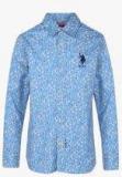 U S Polo Assn Blue Regular Fit Casual Shirt boys