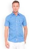 U S Polo Assn Blue Regular Fit Printed Casual Shirt Men