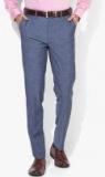 U S Polo Assn Blue Slim Fit Solid Formal Trouser Men