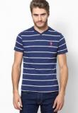 U S Polo Assn Blue V Neck T Shirt Men