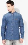 U S Polo Assn Blue Washed Casual Shirt Men