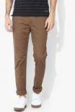 U S Polo Assn Brown Solid Chinos Men