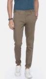 U S Polo Assn Brown Solid Slim Fit Chinos men