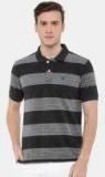 U S Polo Assn Charcoal Striped Polo Collar T Shirt Men