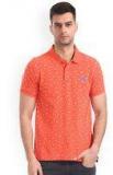 U S Polo Assn Coral Printed Polo Collar T Shirt Men