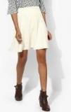 U S Polo Assn Cream Solid Flared Skirt Women