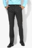 U S Polo Assn Dark Grey Checked Regular Fit Formal Trouser men