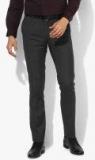 U S Polo Assn Dark Grey Solid Regular Fit Formal Trouser men