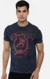 U S Polo Assn Denim Co Blue Printed Round Neck T Shirt Men