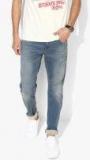 U S Polo Assn Denim Co Blue Skinny Fit Mid Rise Mildly Distressed Stretchable Jeans Men