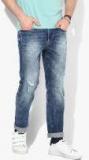 U S Polo Assn Denim Co Blue Slim Fit Mid Rise Mildly Distressed Jeans Men